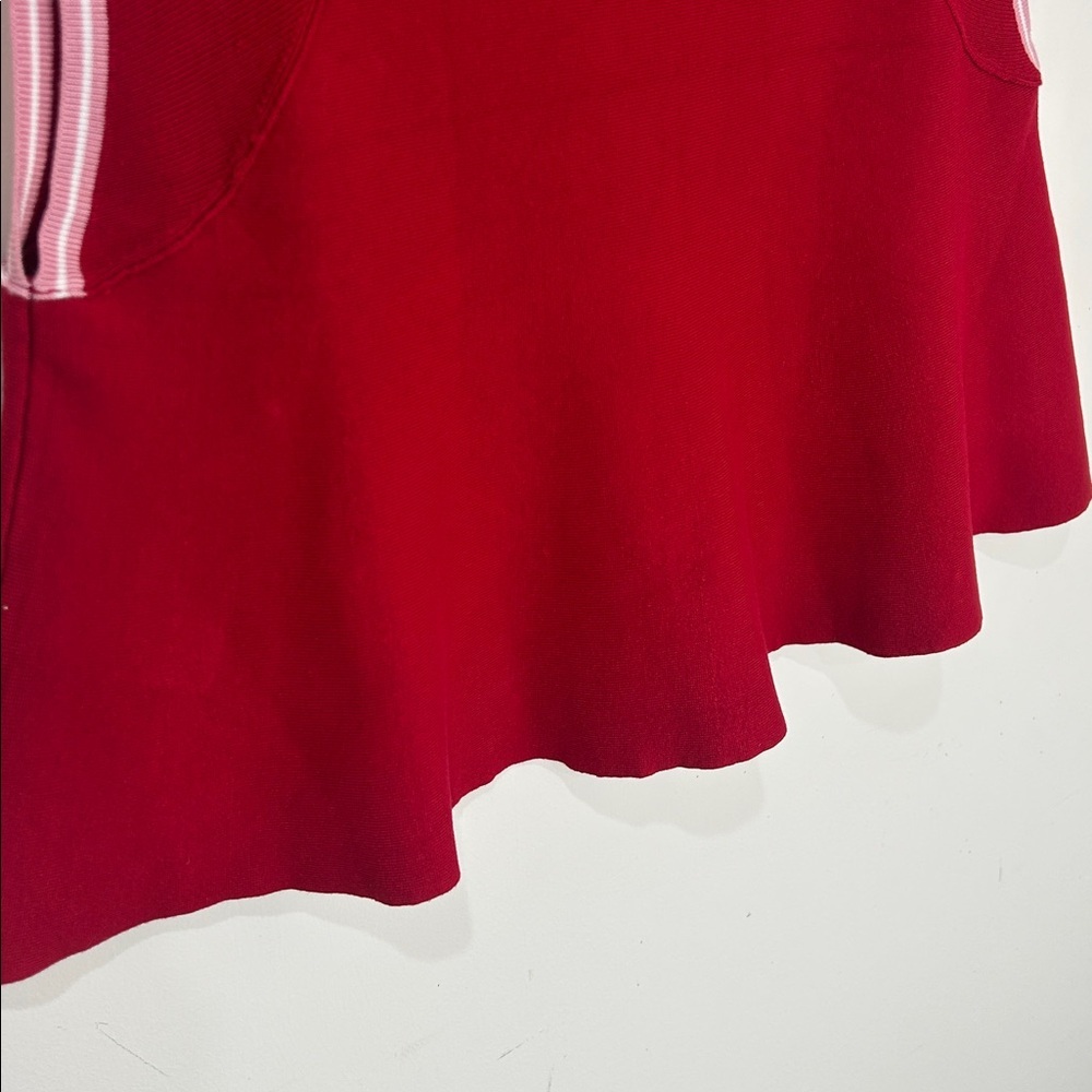 ANTHROPOLOGIE Maeve Knit Muscle Peplum Tank Top Red Size Small - Picture 13 of 16